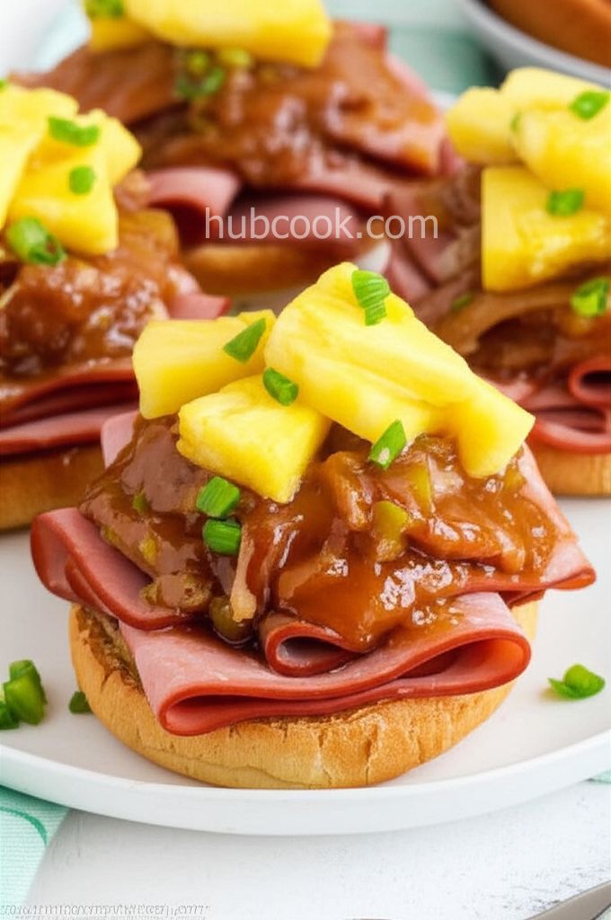 Sweet and Sour Hot Ham Sandwiches