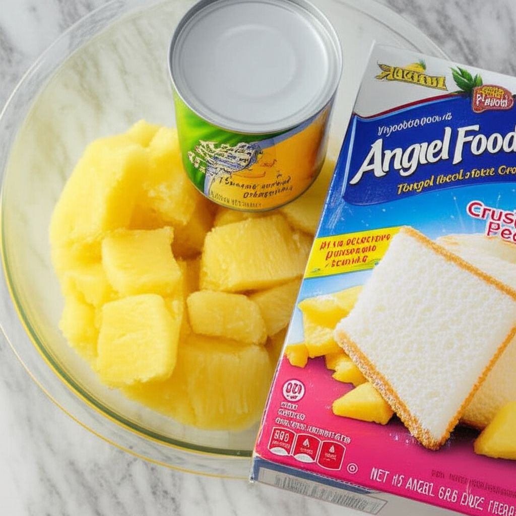 2-Ingredient Pineapple Angel Food Cake