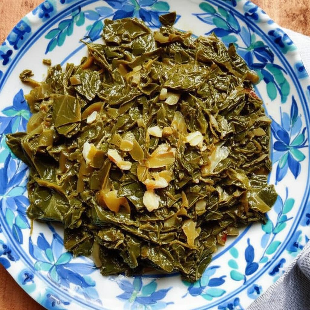 "Eat Them Right Out of the Pot" Vegetarian Collard Greens