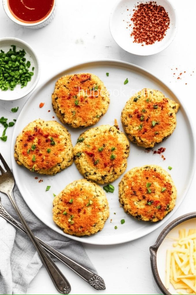Air Fryer Black Garlic-Cauliflower Patties