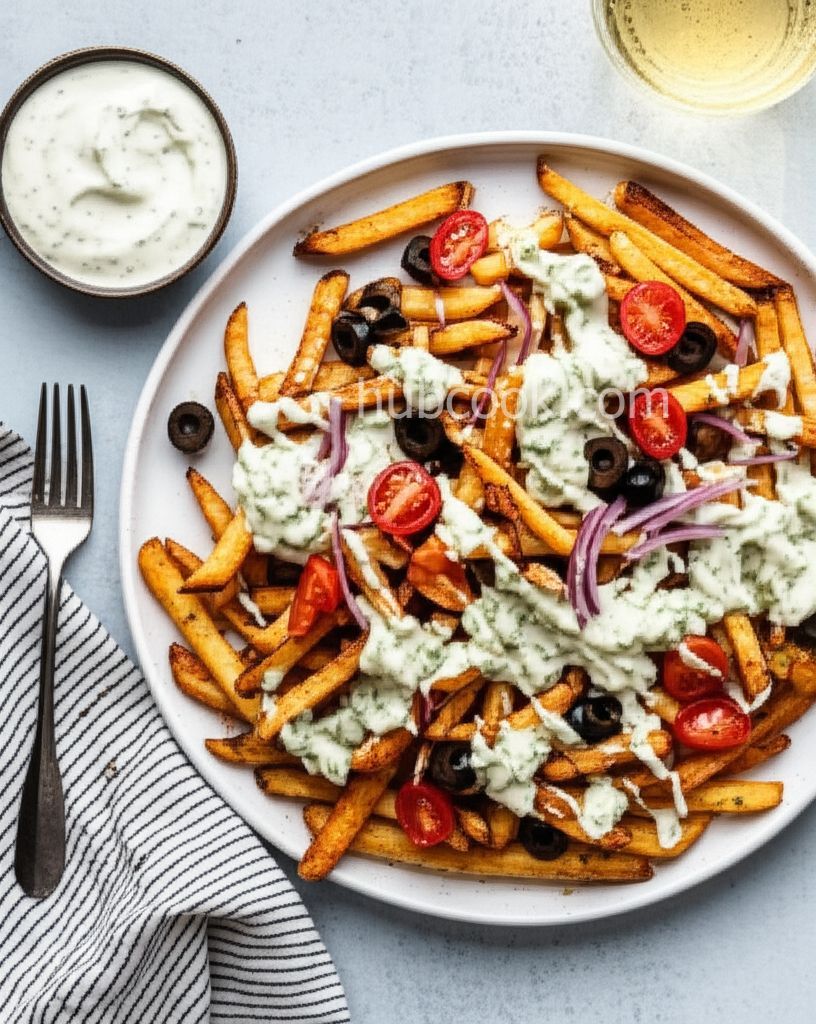 Air Fryer Loaded Greek Fries