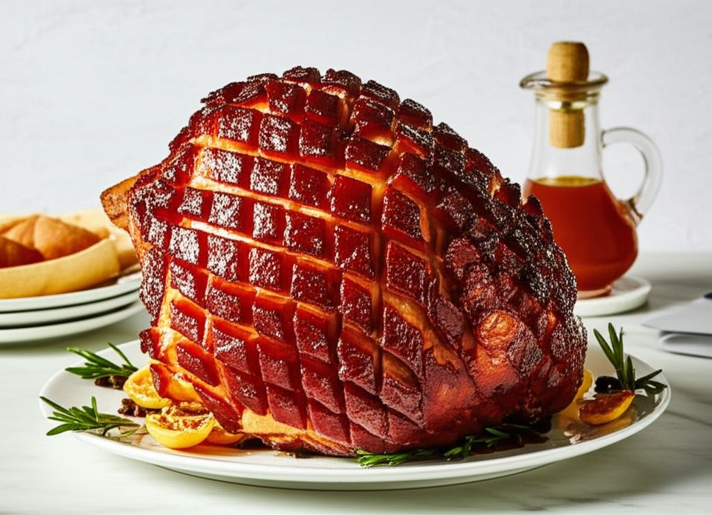 Baked Ham with Maple Glaze