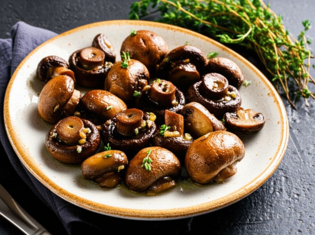 Baked Mushrooms with Thyme and White Wine