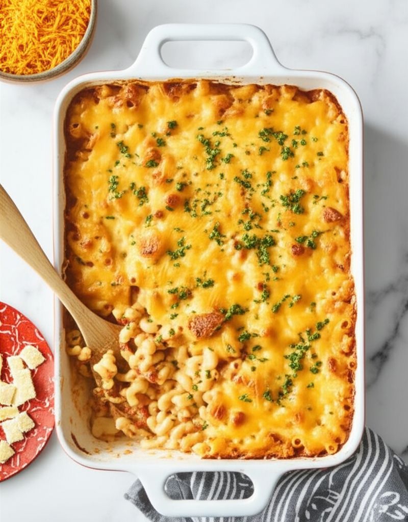 Baked Tomato Mac n Cheese Casserole