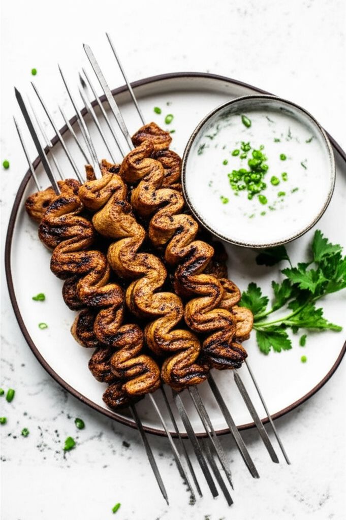 Bison Souvlaki Skewers