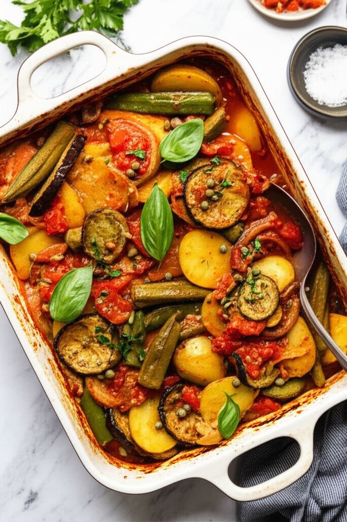 Briam (Greek Mixed Vegetables in Tomato Sauce)