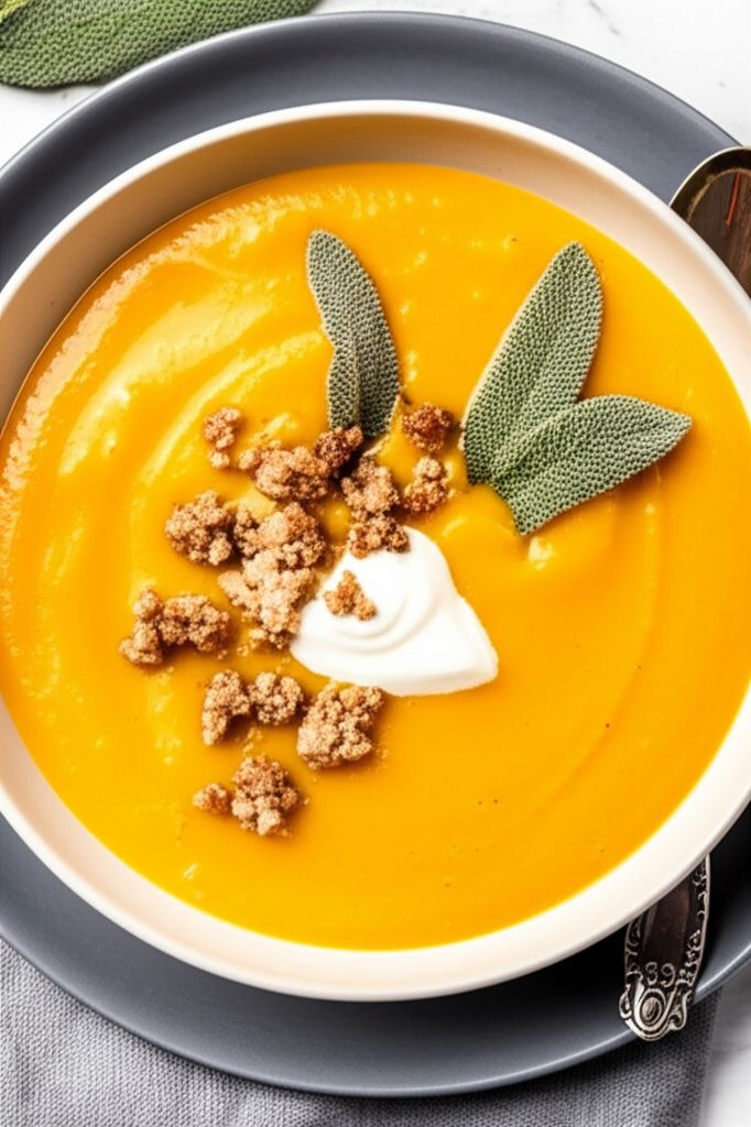 Butternut Squash Soup With Sage and Sausage
