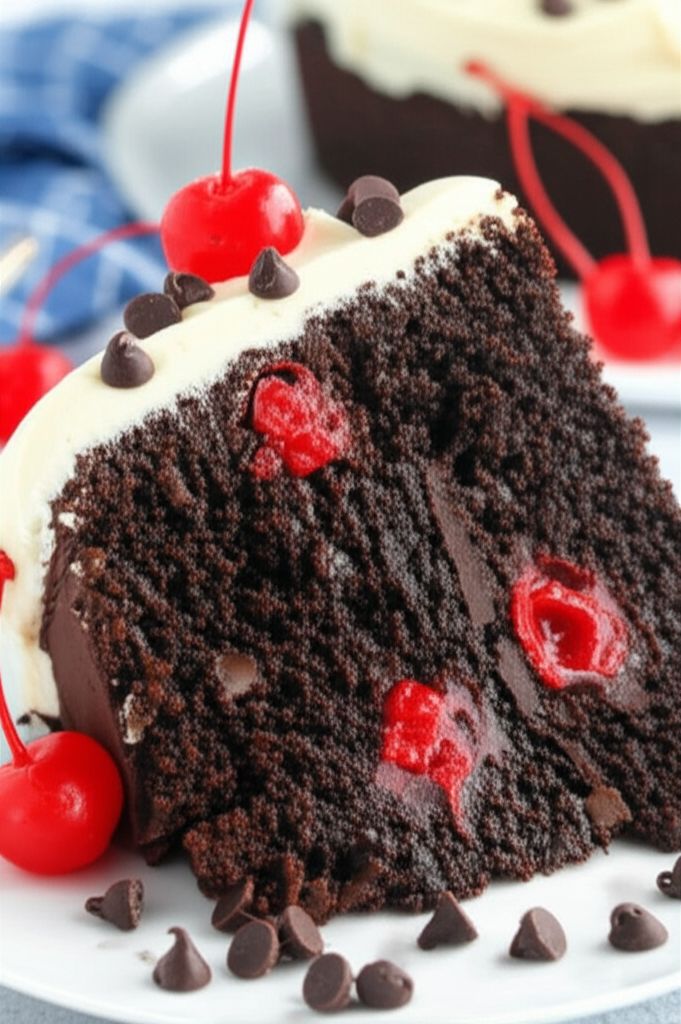 Chocolate Cherry Chip Cake