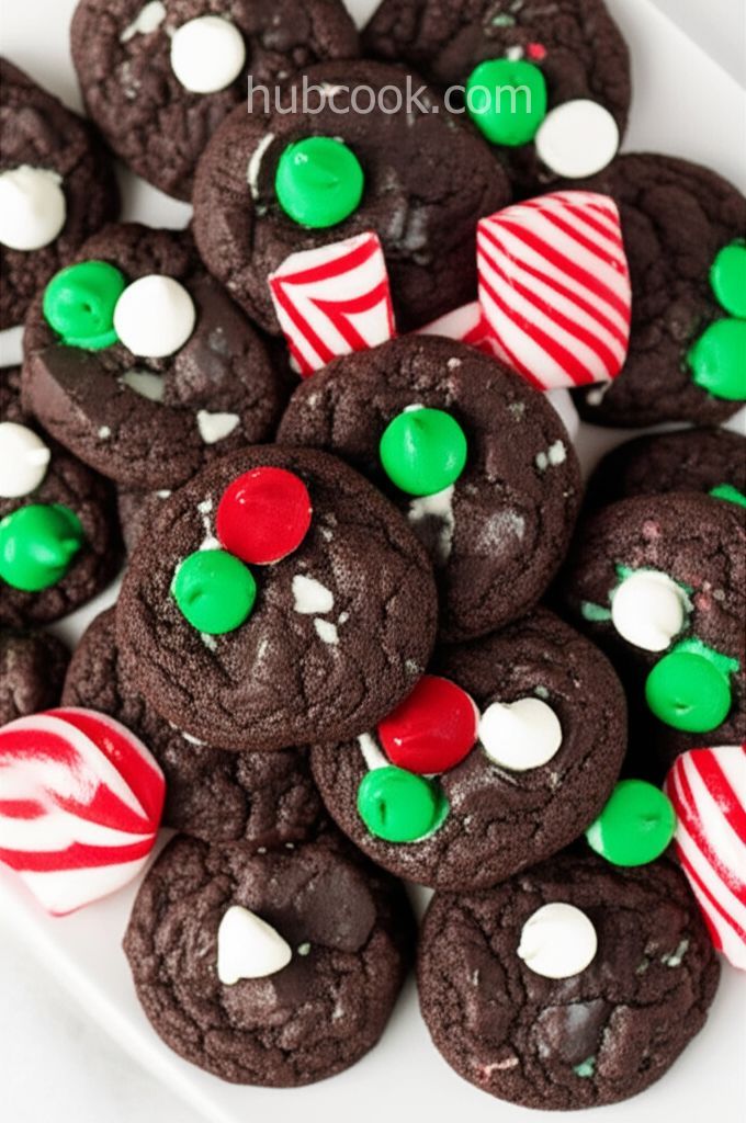 Chocolate Mint Cake Mix Cookies