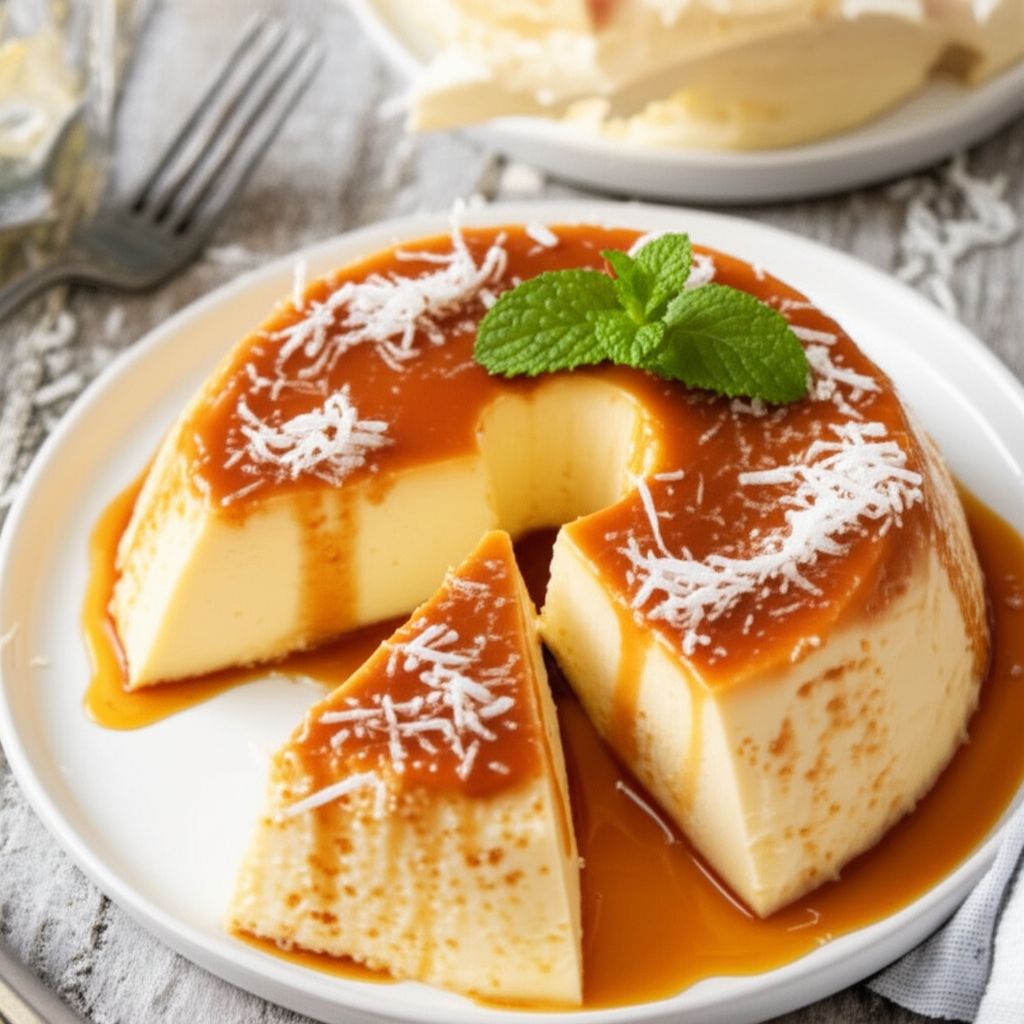 Coconut Cheese Flan (Flan de Coco y Queso)