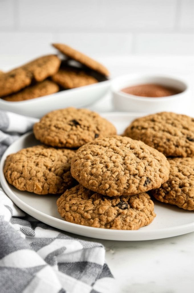 Coconut Ginger Oatmeal Raisin Cookies