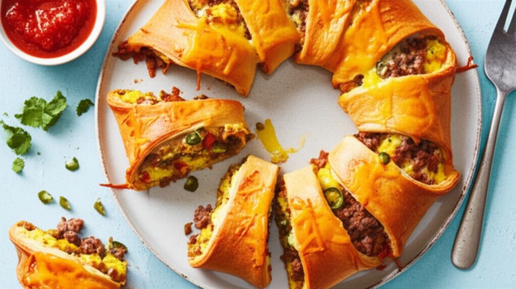 Corned Beef Hash Egg Crescent Ring