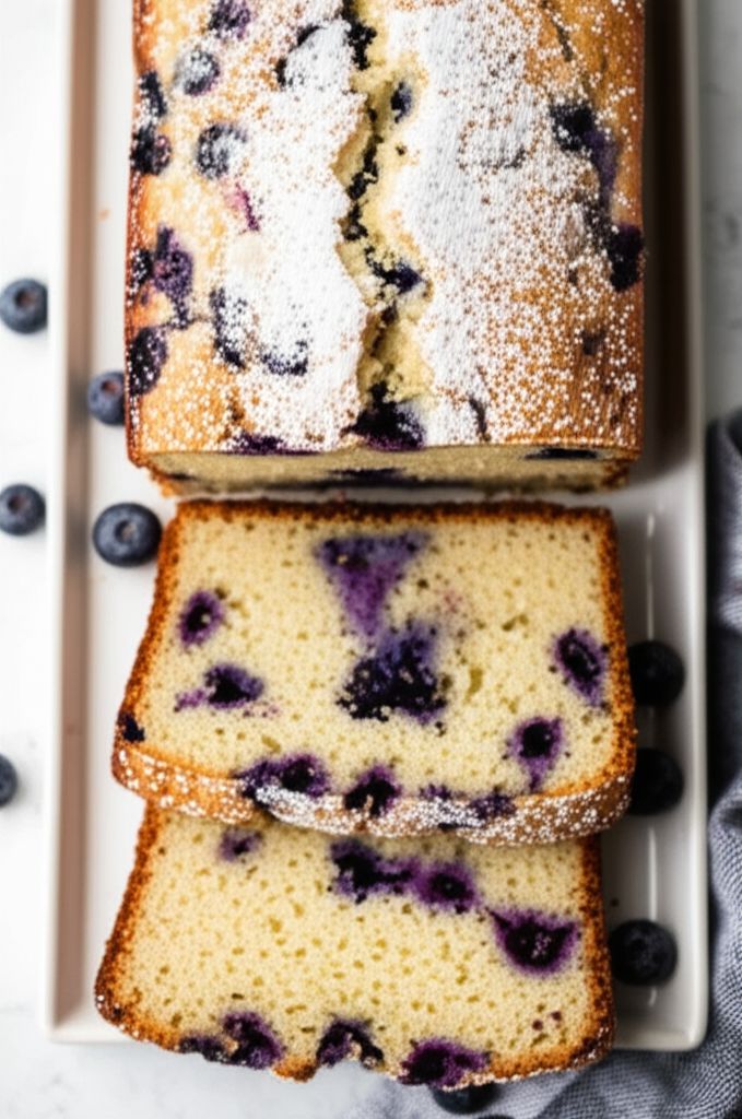 Cottage Cheese Blueberry Breakfast Cake