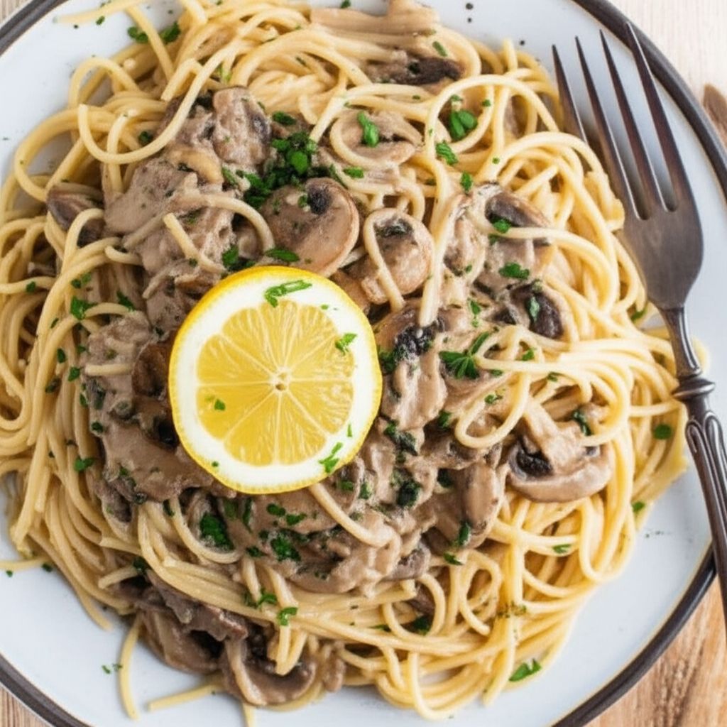Creamy Lemon-Mushroom Pasta