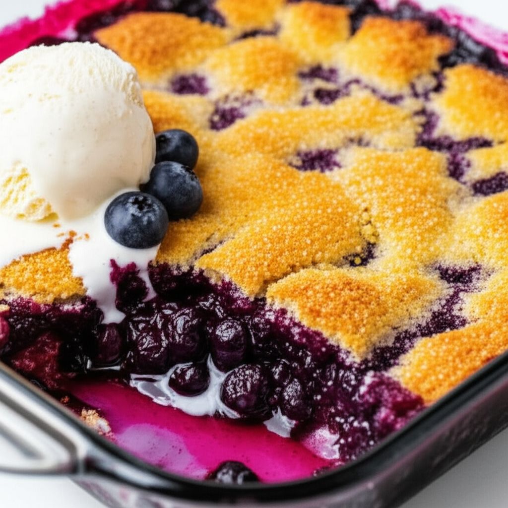Easy Fresh Blueberry Cobbler