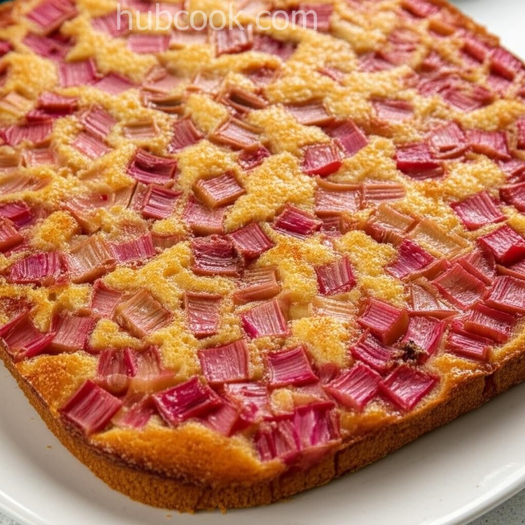 Easy Rhubarb Pudding Cake