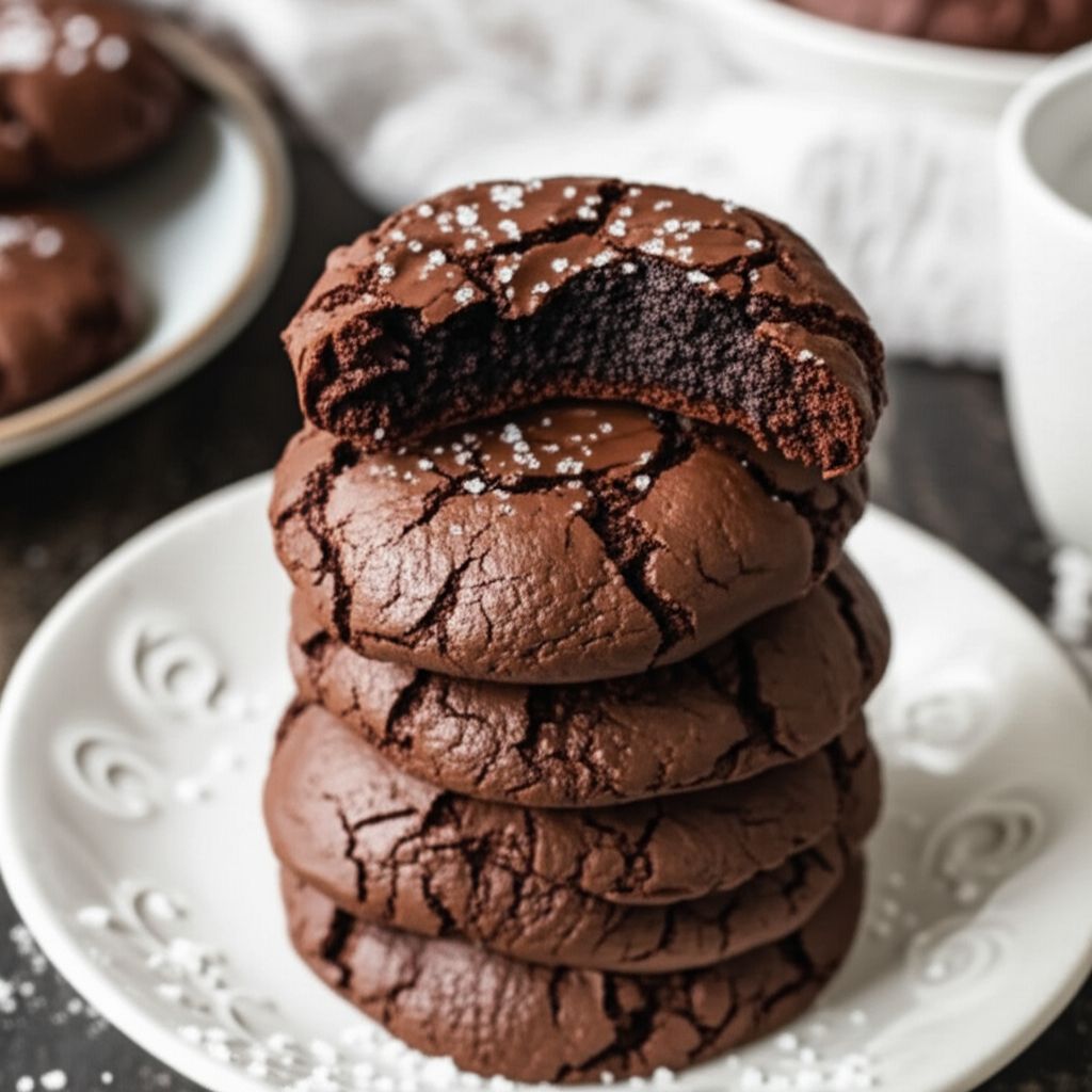 Flourless Triple Chocolate Cookies
