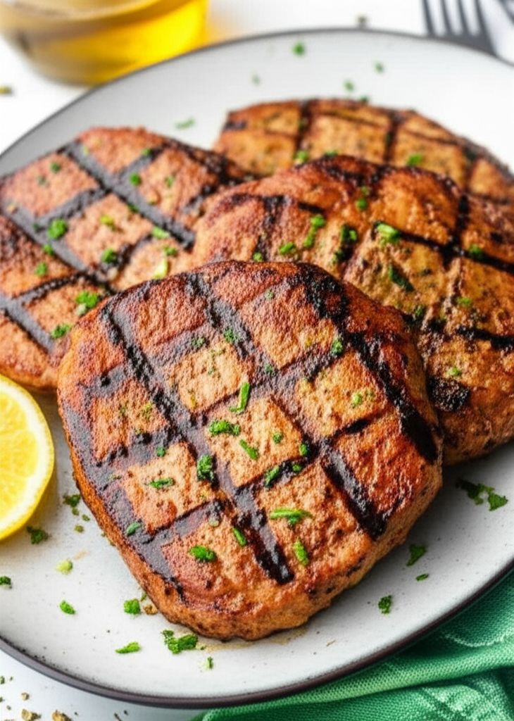 Grilled Lemon Herb Pork Chops