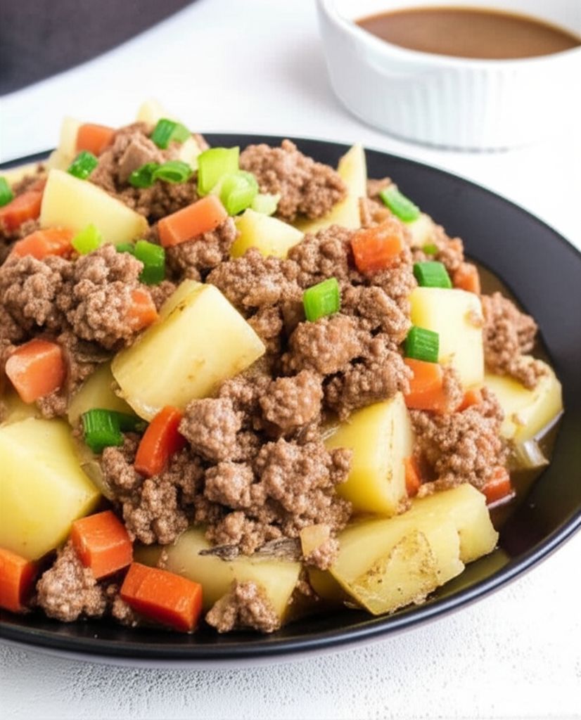 Hamburger Stew with Brown Gravy