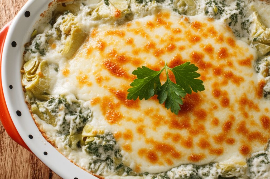 Healthier Hot Artichoke and Spinach Dip II
