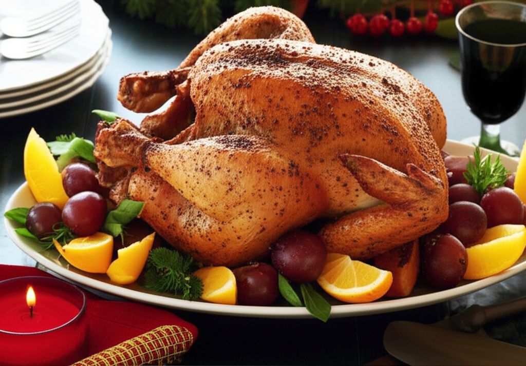 Holiday Fruit Stuffed Roasted Chicken