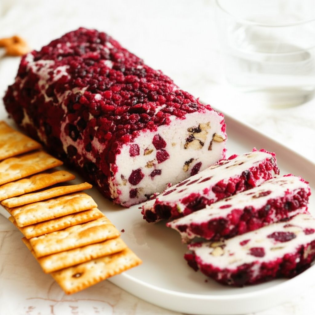 Homemade Vegan Cheese with Cranberries