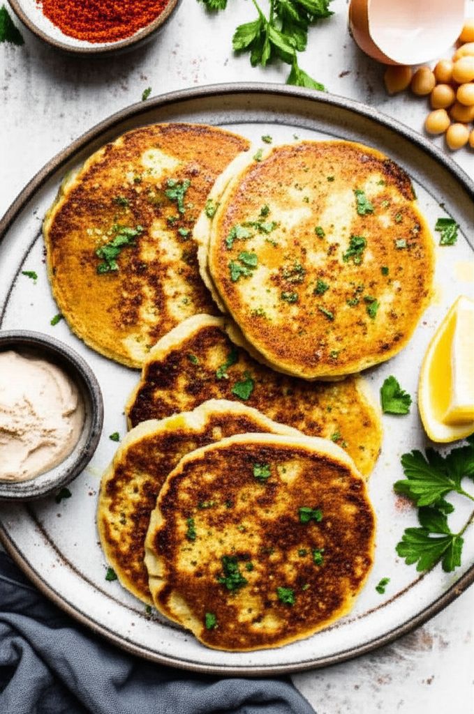 Hummus Pancake with Mediterranean Spice Mix