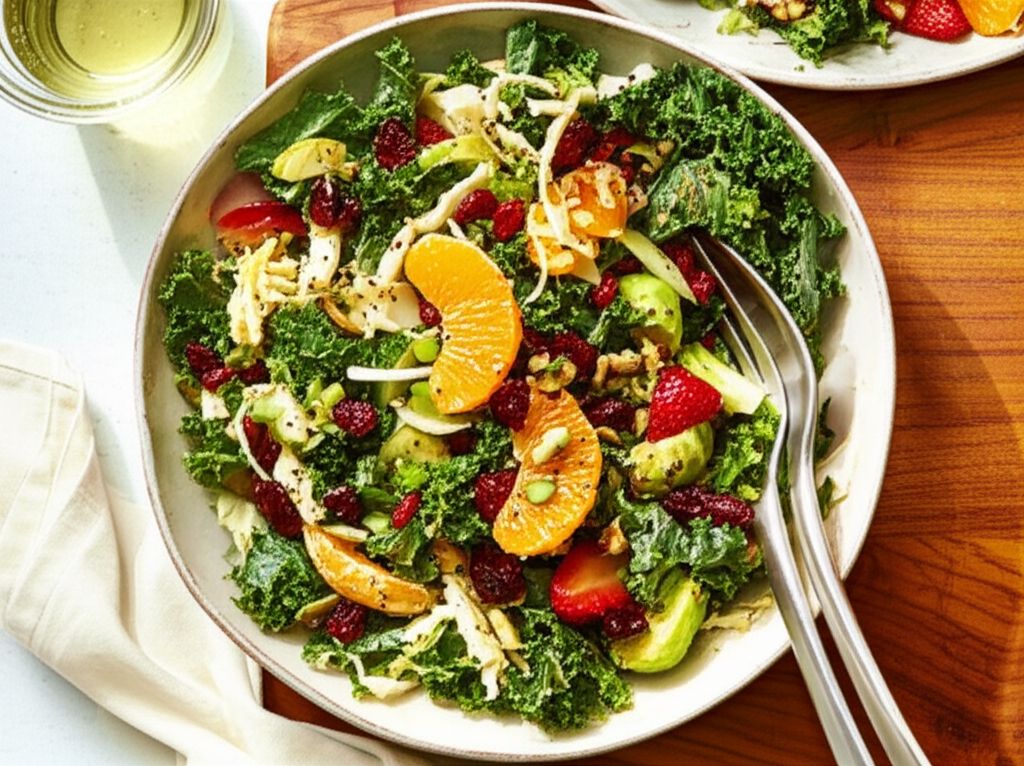 Kale, Cabbage, and Brussels Sprout Salad