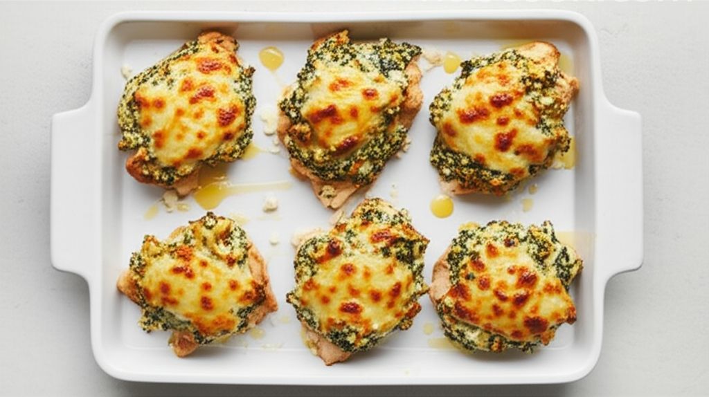 Keto Baked Spinach-Artichoke Chicken Breasts