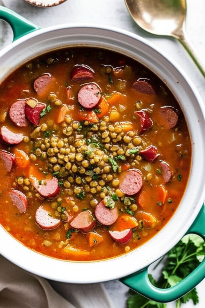 Kris' Lentil Sausage Soup