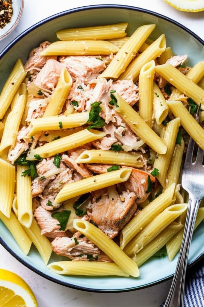 Lemon Pasta with Salmon