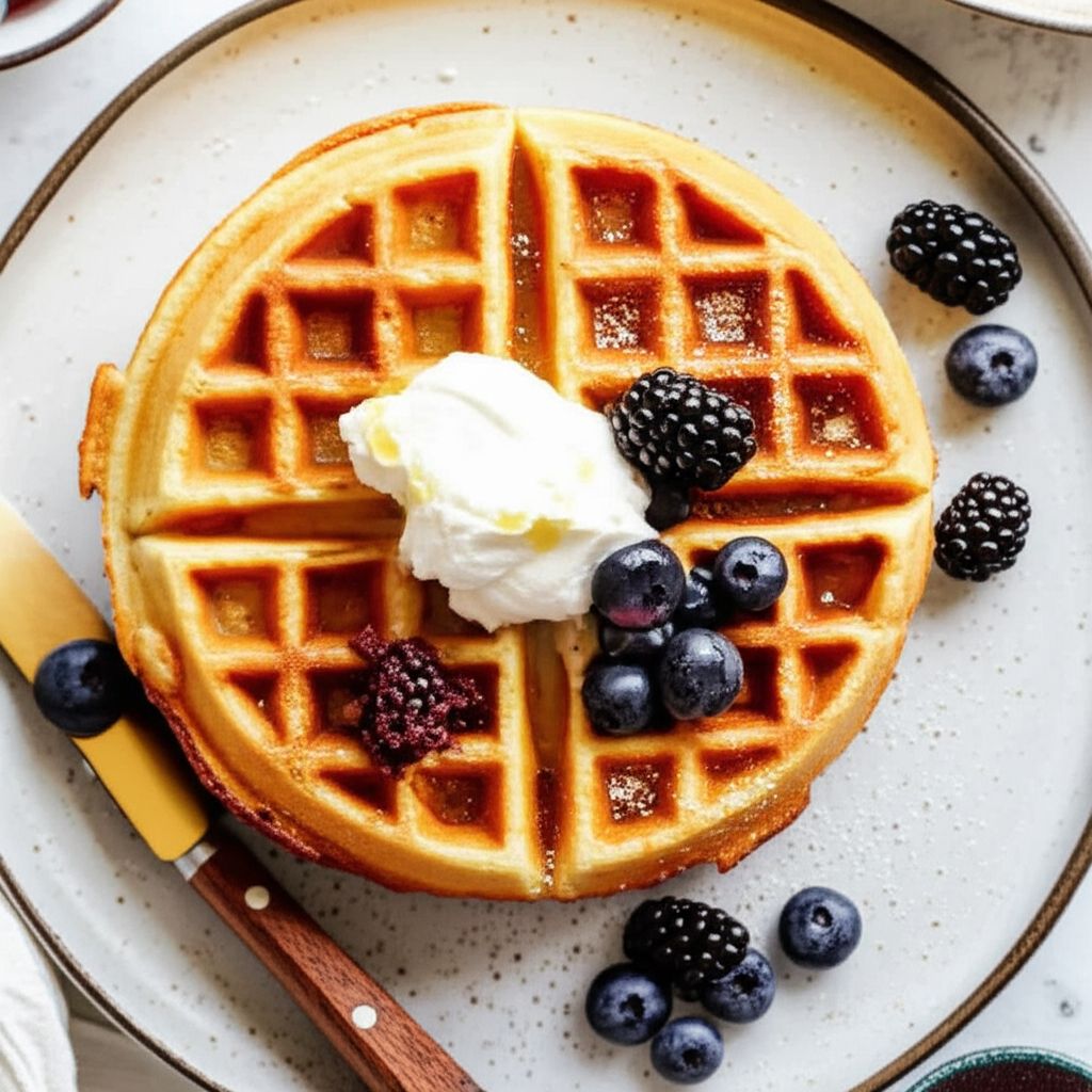 Lemon-Ricotta Cornmeal Waffles