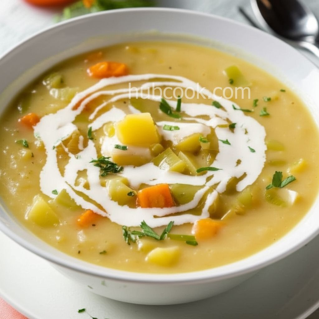 Lighter Potato and Leek Soup