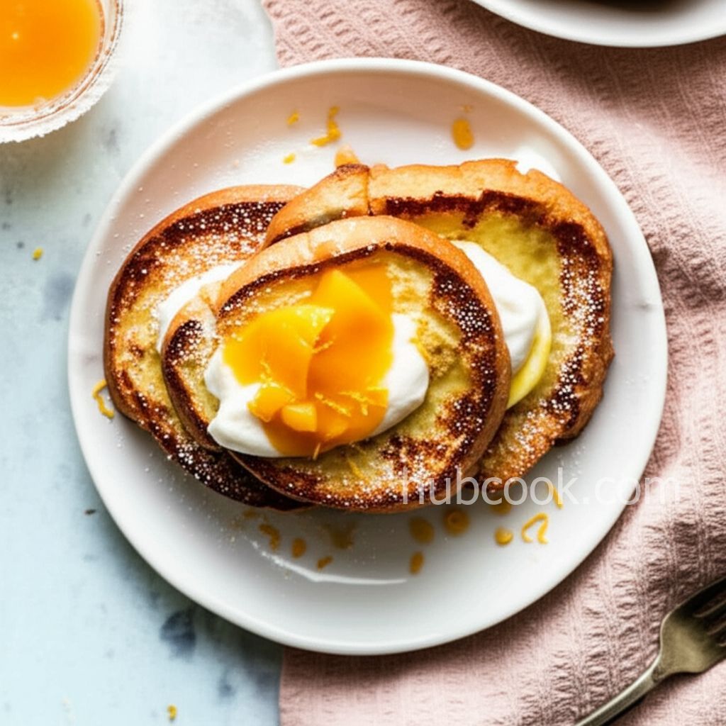 Mascarpone Stuffed French Toast with Peaches
