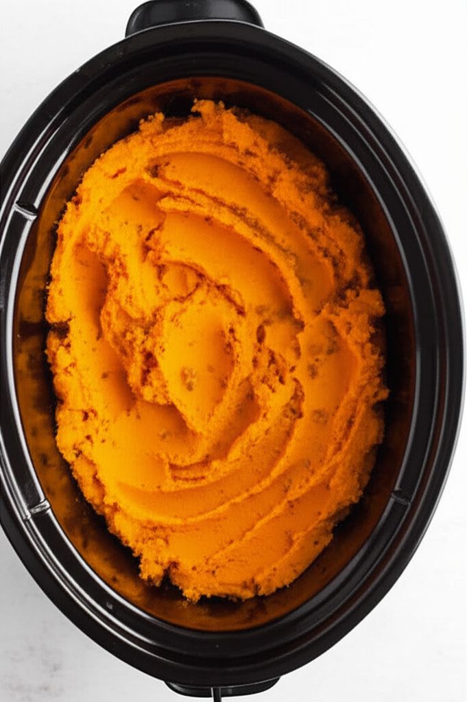 Mashed Sweet Potatoes in the Slow Cooker