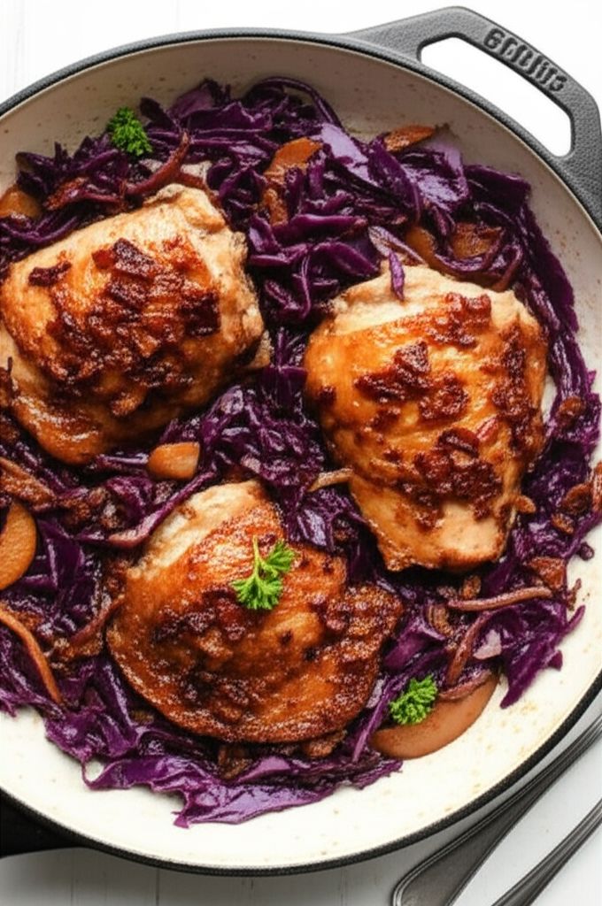 Oktoberfest Chicken and Red Cabbage