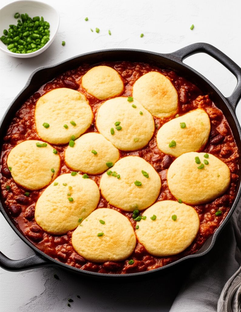 One-Skillet Hearty Chili and Cornbread