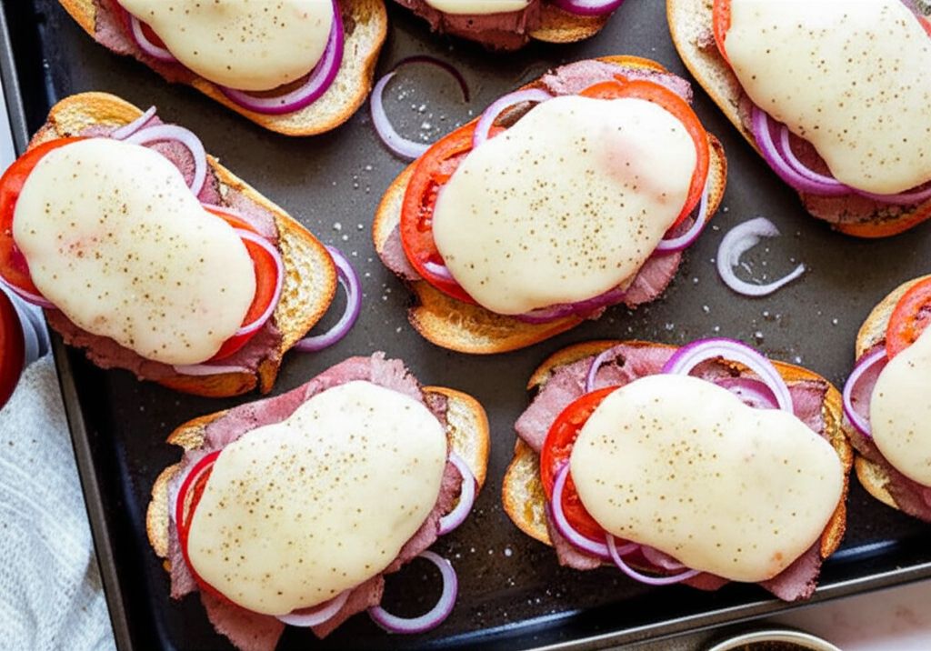 Open-Faced Broiled Roast Beef Sandwich