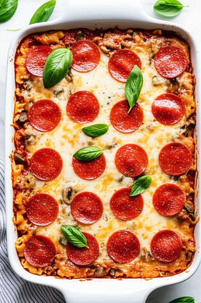 Pepperoni Pizza Casserole