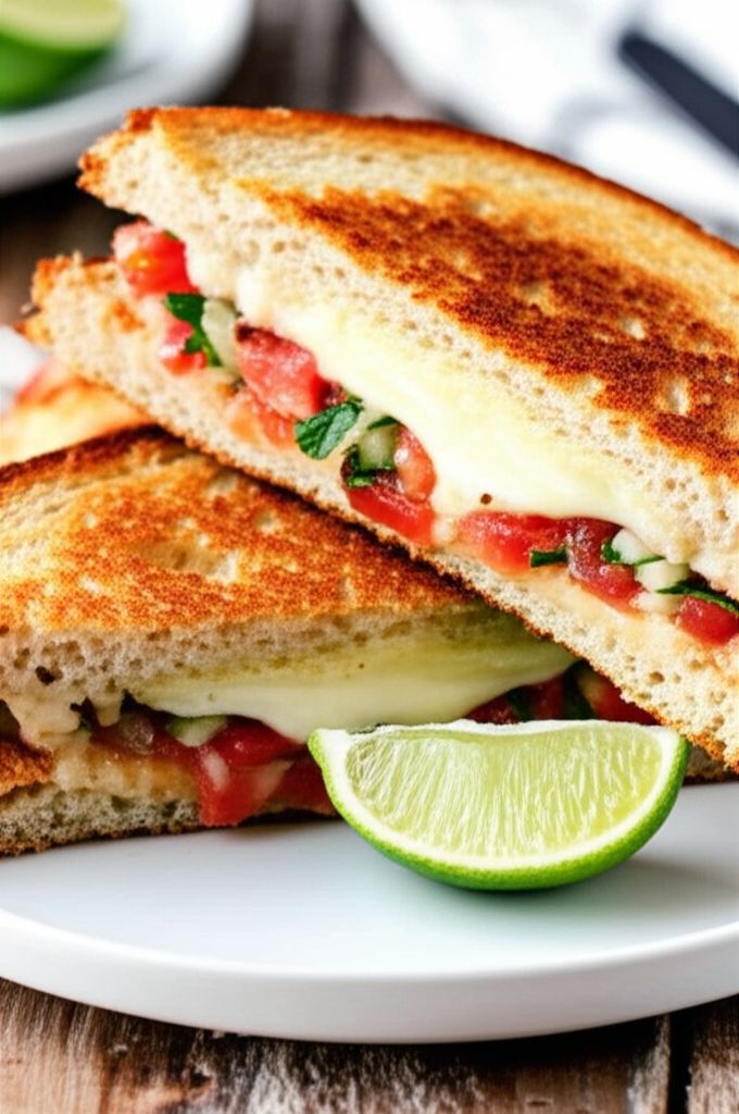 Pico De Gallo Grilled Cheese Sandwich