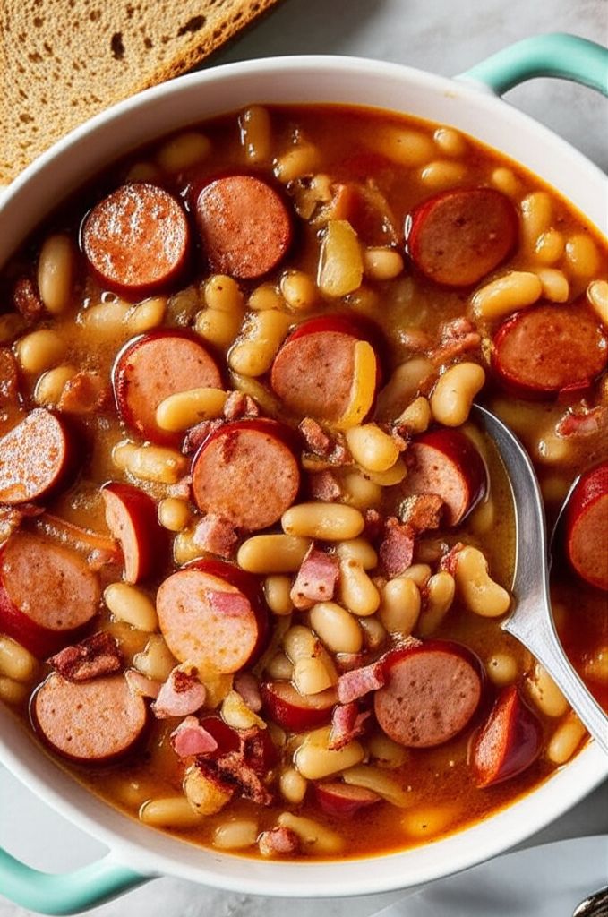Polish Bean and Sausage Stew Recipe