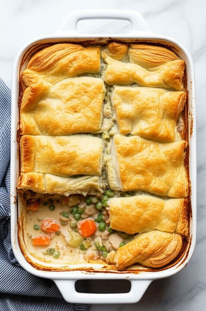 Puff Pastry Chicken and Leek Casserole