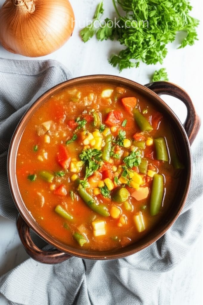 Quick and Fast Vegetarian Vegetable Soup in a Hurry