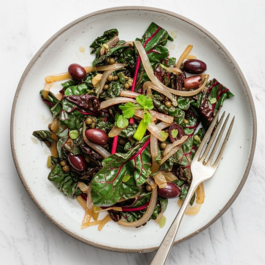 Red Chard and Caramelized Onions