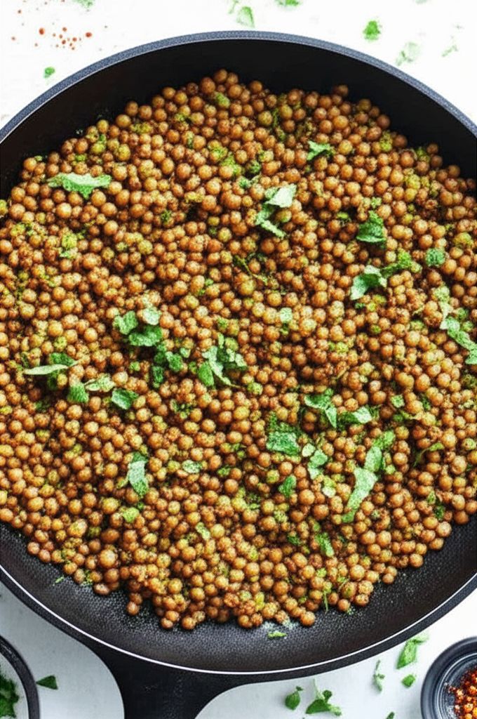 Skillet-Popped Lentils with Parsley
