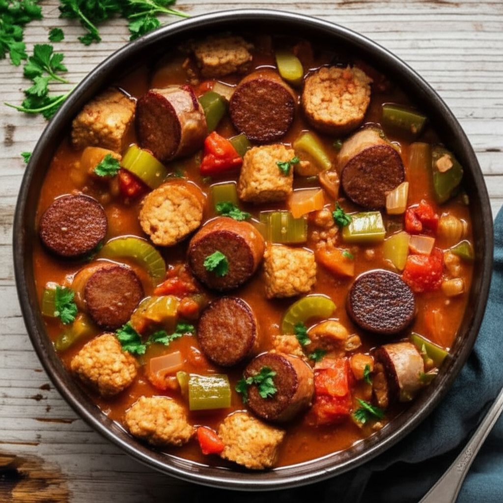 Slow Cooker Jambalaya (Vegan)