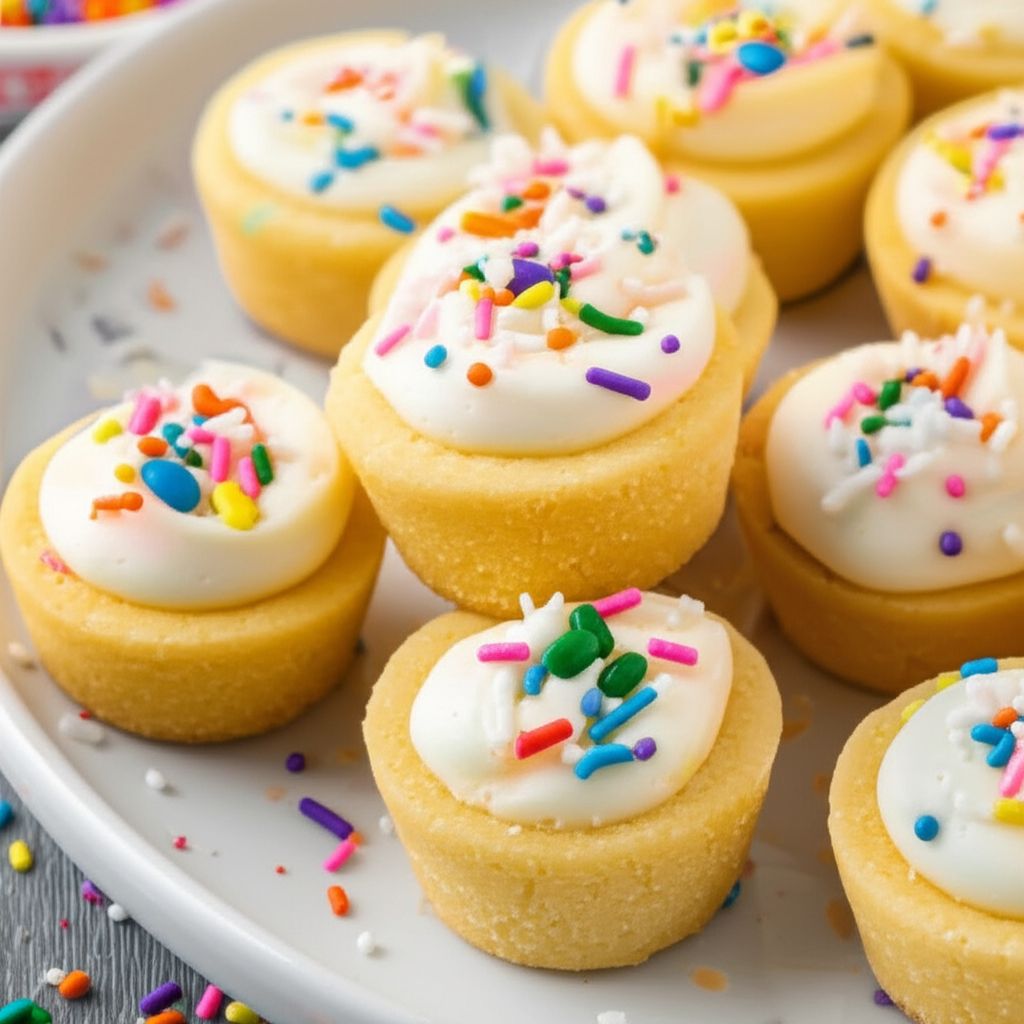 Sugar Cookie Cups with Coconut Buttercream Frosting