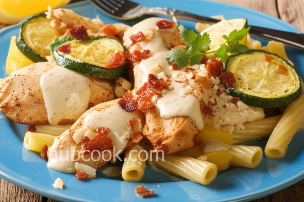 Summer Squash Chicken Alfredo Recipe