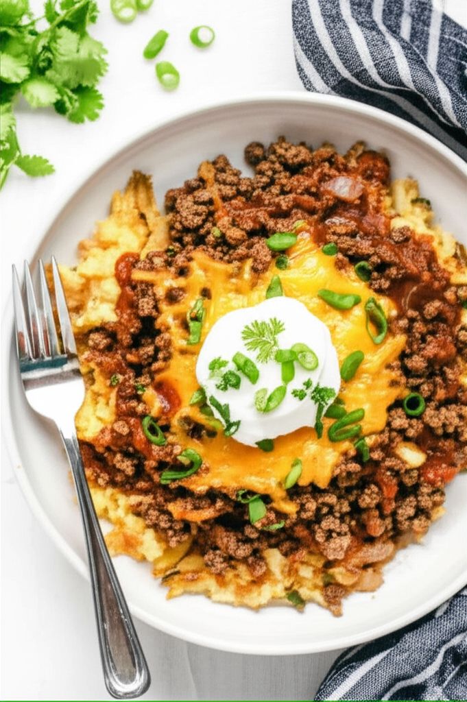 Tex-Mex Ground Beef and Potato Skillet