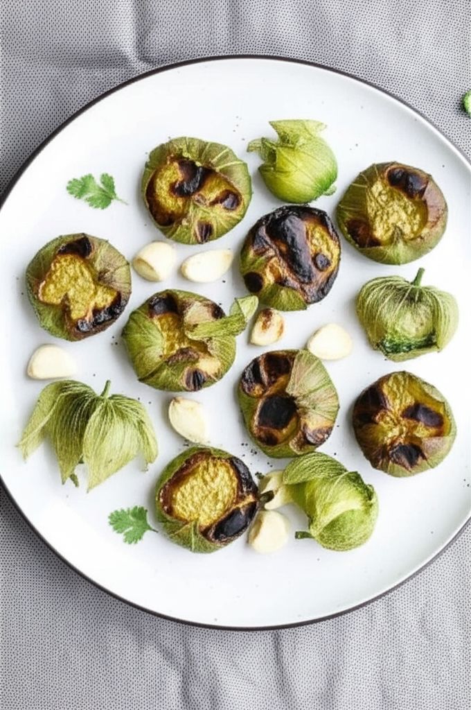 Three Chile Dry Roasted Tomatillo Salsa